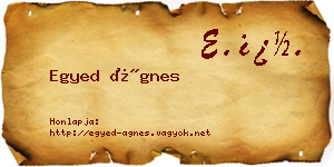 Egyed Ágnes névjegykártya