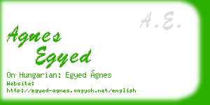 agnes egyed business card