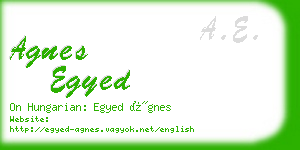 agnes egyed business card